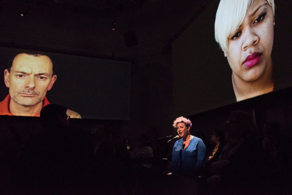 SF Opera Lab presents "The Source" composed by Ted Hearne, libretto by Mark Doten, and directed by Daniel Fish, at Opera Lab on Thursday night, February 23, 2017. Photo by Stefan Cohen.